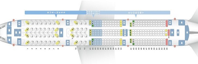 Airbus 350 900 схема салона аэрофлот